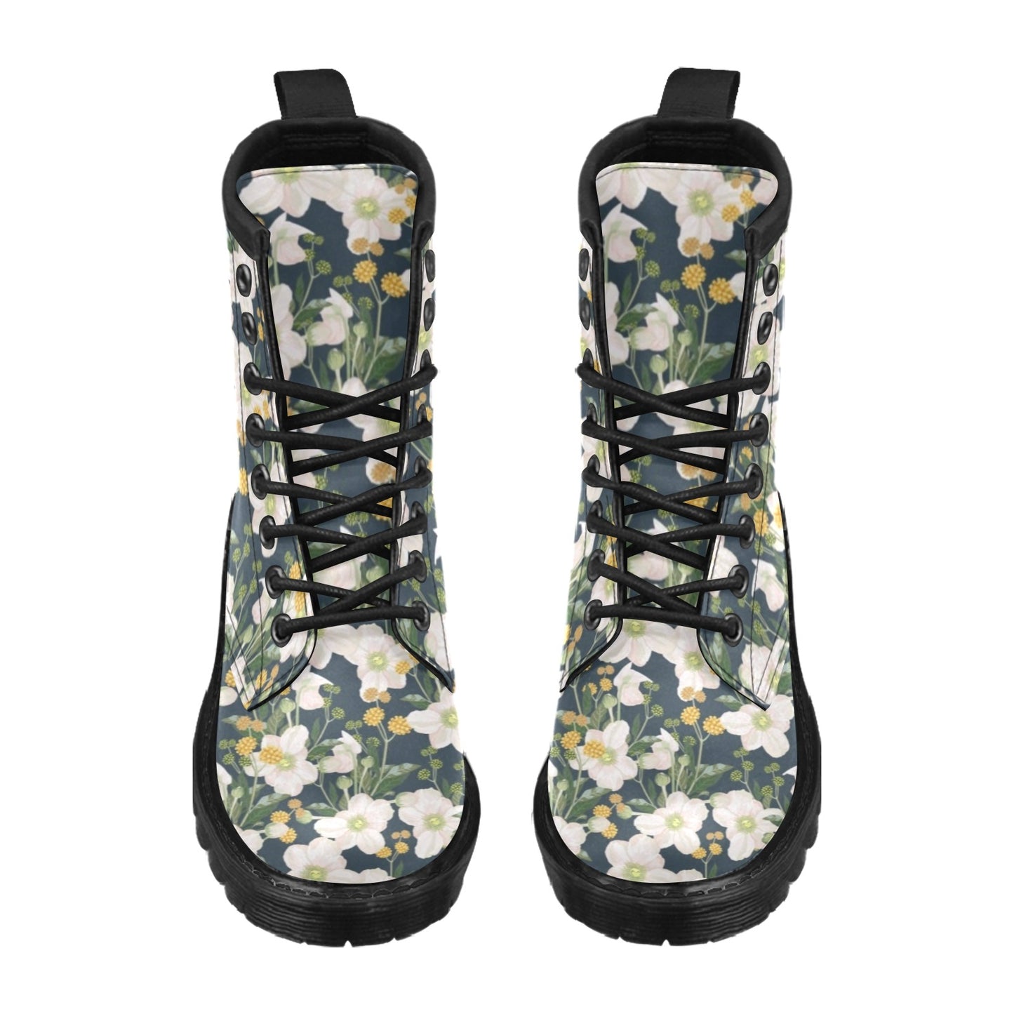 Anemone Pattern Print Design AM04 Women's Boots