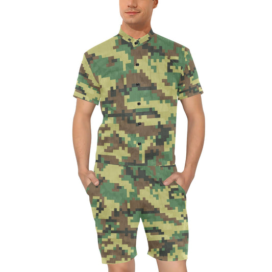 ACU Army Digital Pattern Print Design 02 Men's Romper