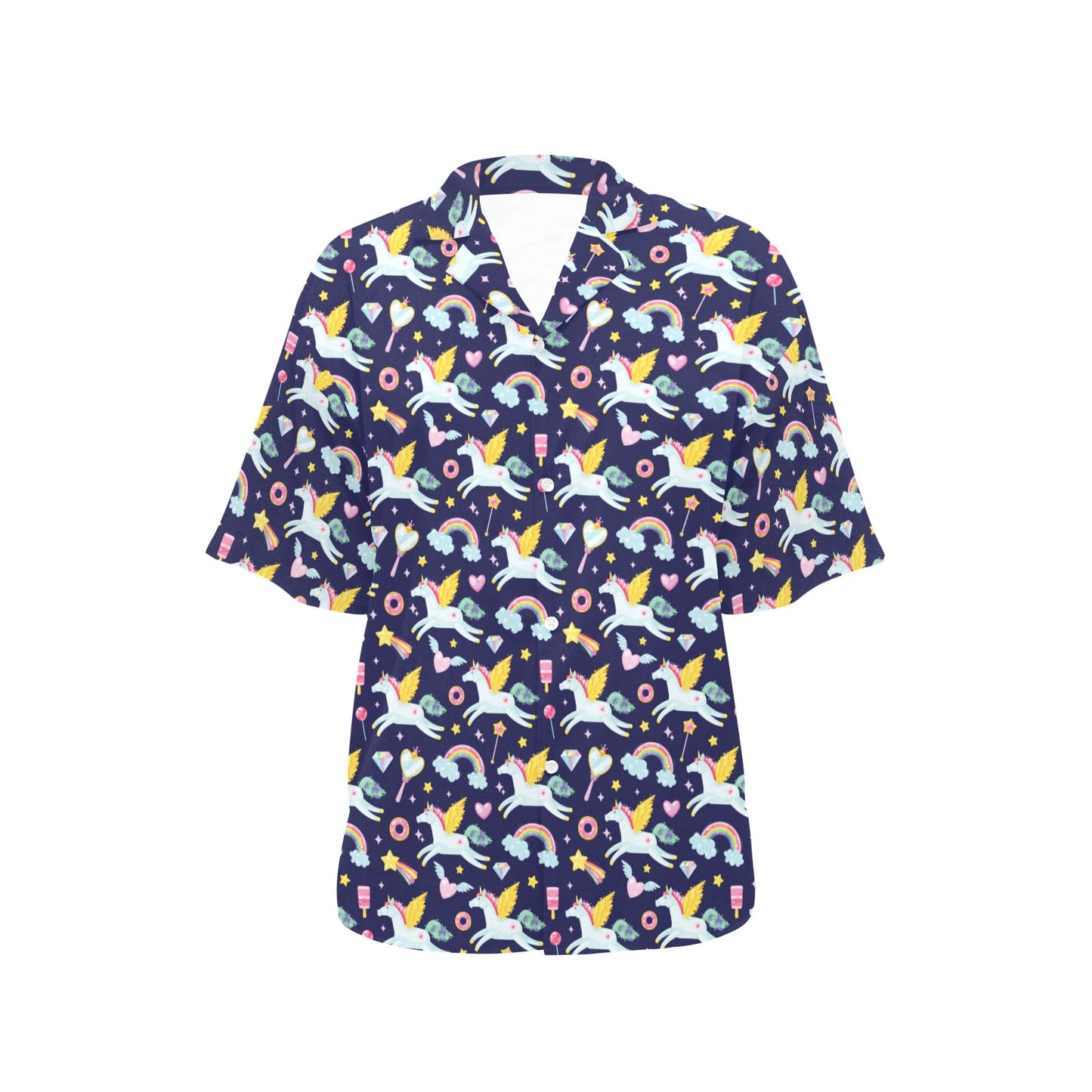 Pegasus Pattern Print Design 05 Women's Hawaiian Shirt