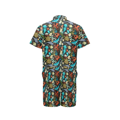 Underwater Animal Print Design LKS301 Men's Romper