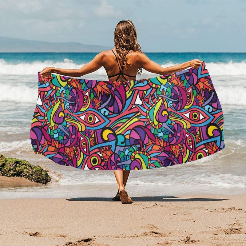 Trippy Print Design LKS302 Beach Towel 32" x 71"