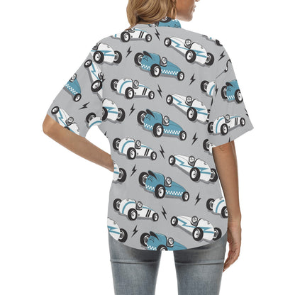 Racing Vintage Pattern Print Design A02 Women's Hawaiian Shirt