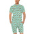 Dachshund with Floral Print Pattern Men's Romper