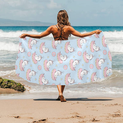 Unicorn Print Design LKS303 Beach Towel 32" x 71"