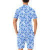 Tie Dye Blue Design Print Men's Romper