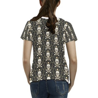 Skull King Print Design LKS307 Women's  T-shirt