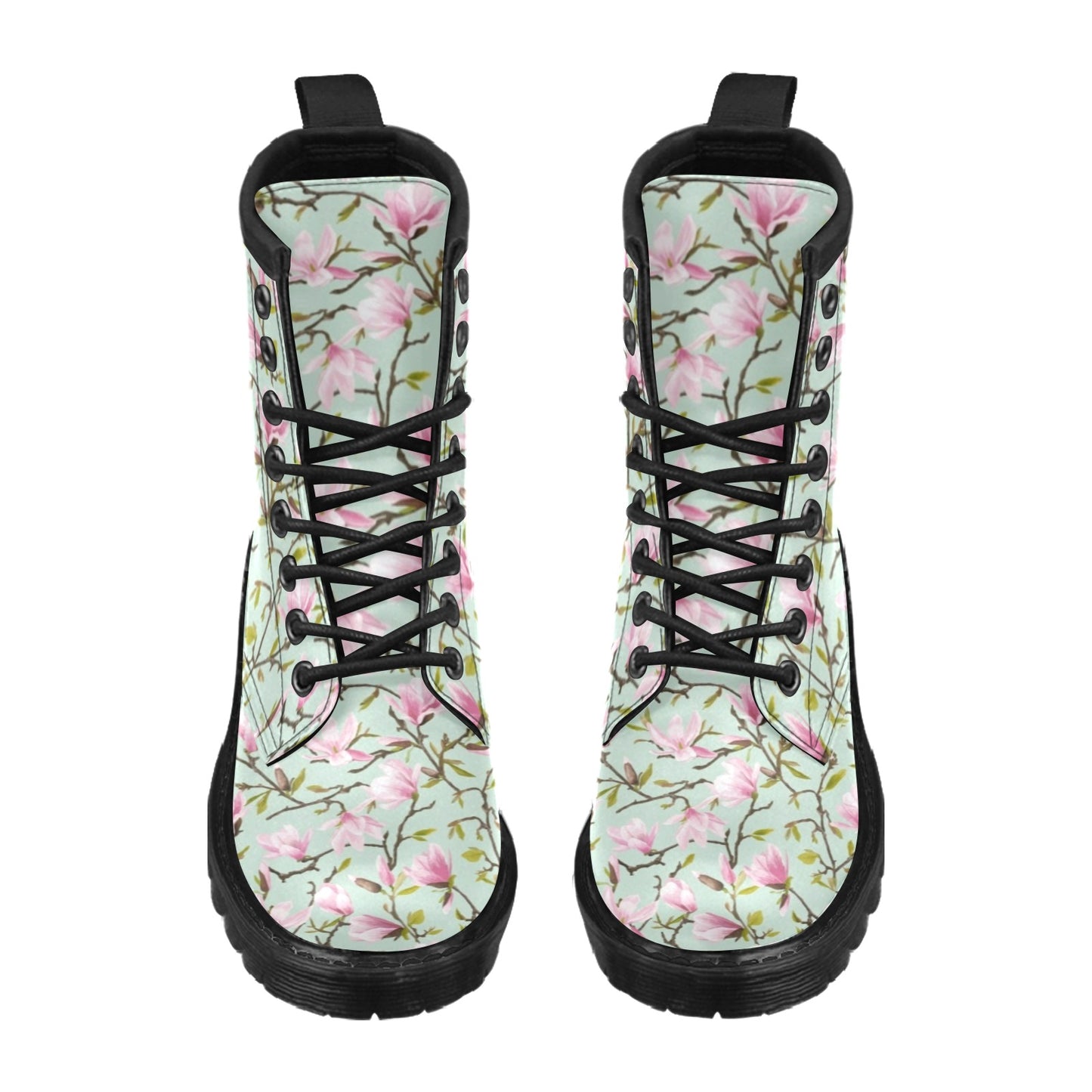 Magnolia Pattern Print Design MAG04 Women's Boots