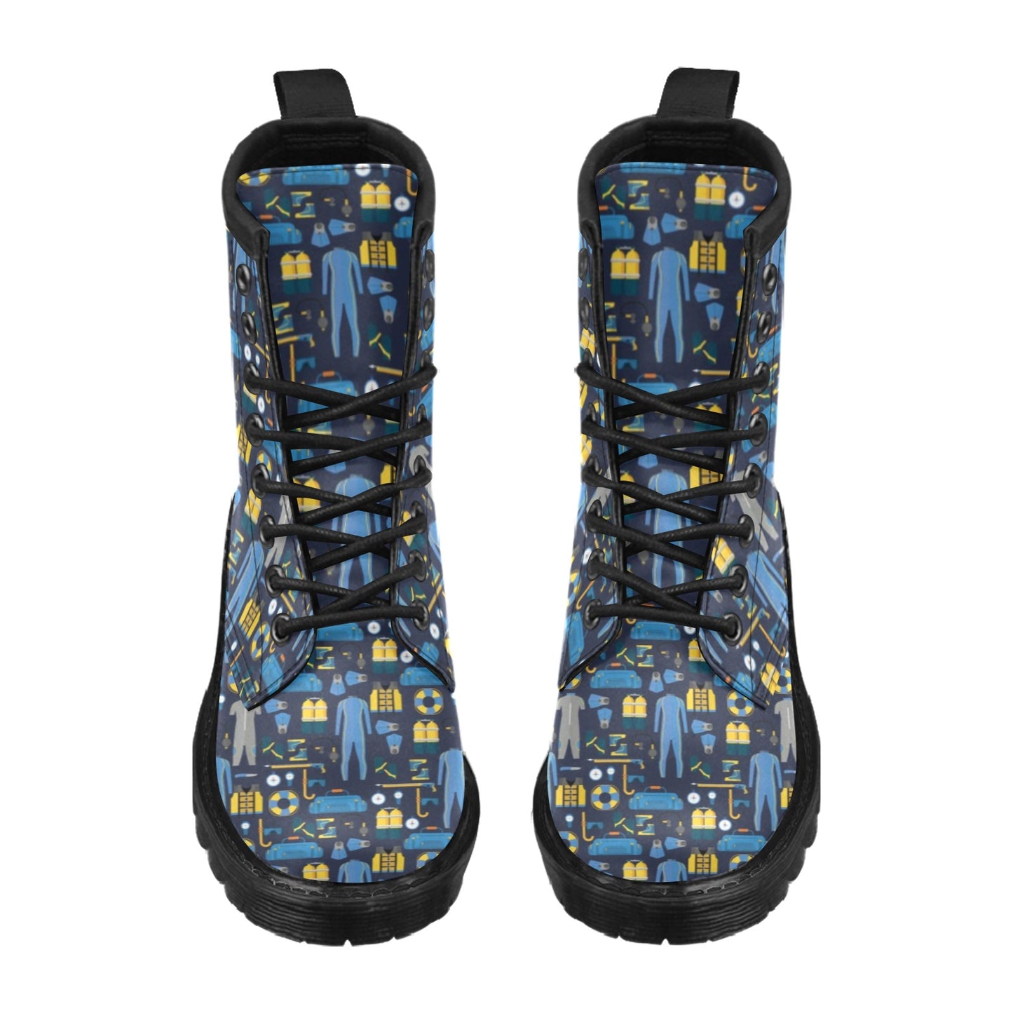 Scuba Equipment Print Design LKS305 Women's Boots