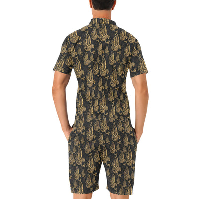 Owl Tribal Polynesian Design Print Men's Romper