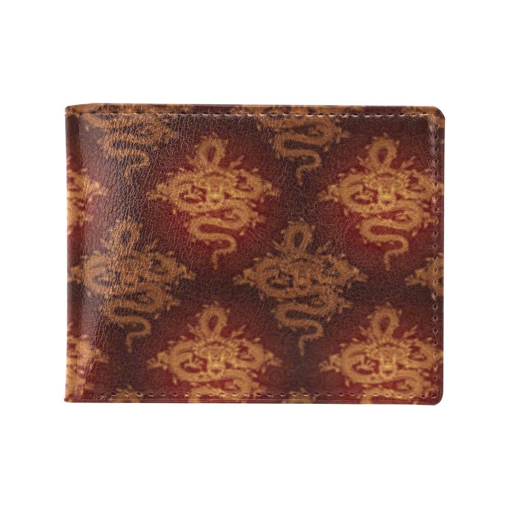 Chinese Dragons Gold Design Men's ID Card Wallet