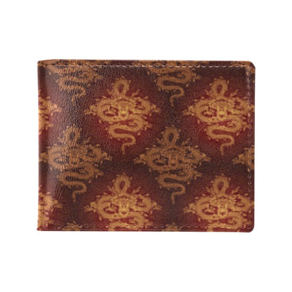 Chinese Dragons Gold Design Men's ID Card Wallet