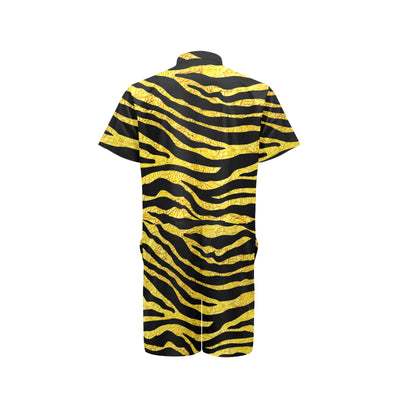 zebra Gold Men's Romper