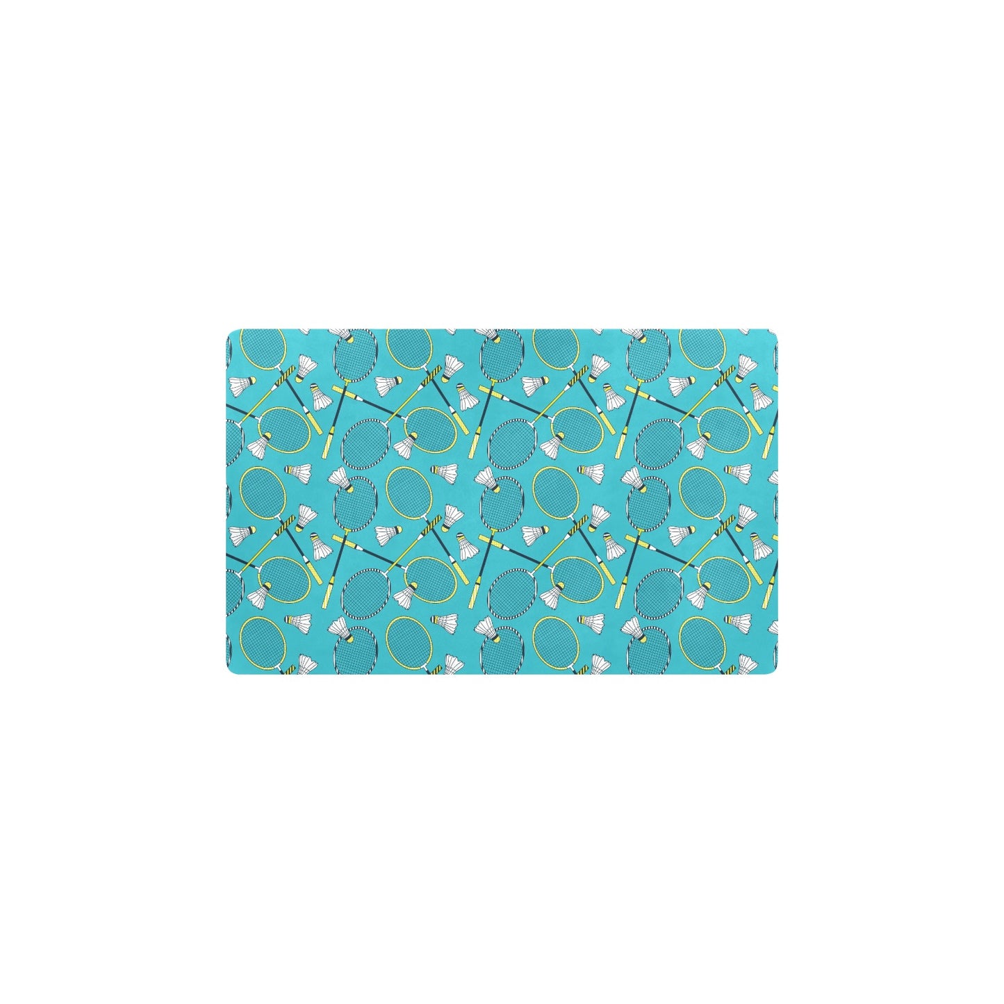 Badminton Pattern Print Design 06 Kitchen Mat
