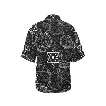 Pentagram Pattern Print Design A01 Women's Hawaiian Shirt