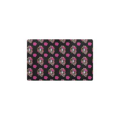 Day of the Dead Makeup Girl Kitchen Mat