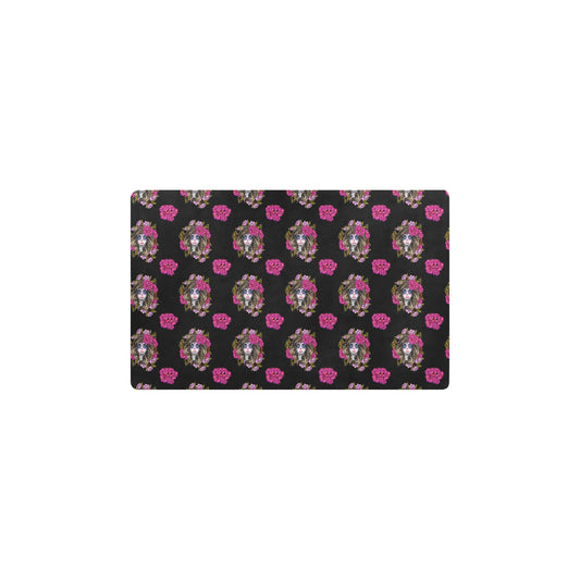 Day of the Dead Makeup Girl Kitchen Mat