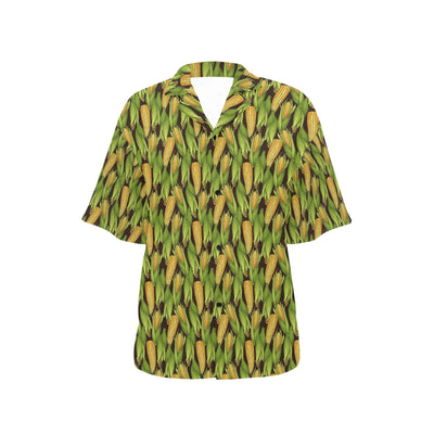 Agricultural Corn cob Print Women's Hawaiian Shirt