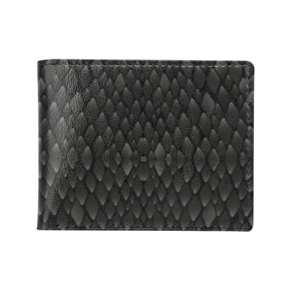 Snake Skin Black Print Men's ID Card Wallet