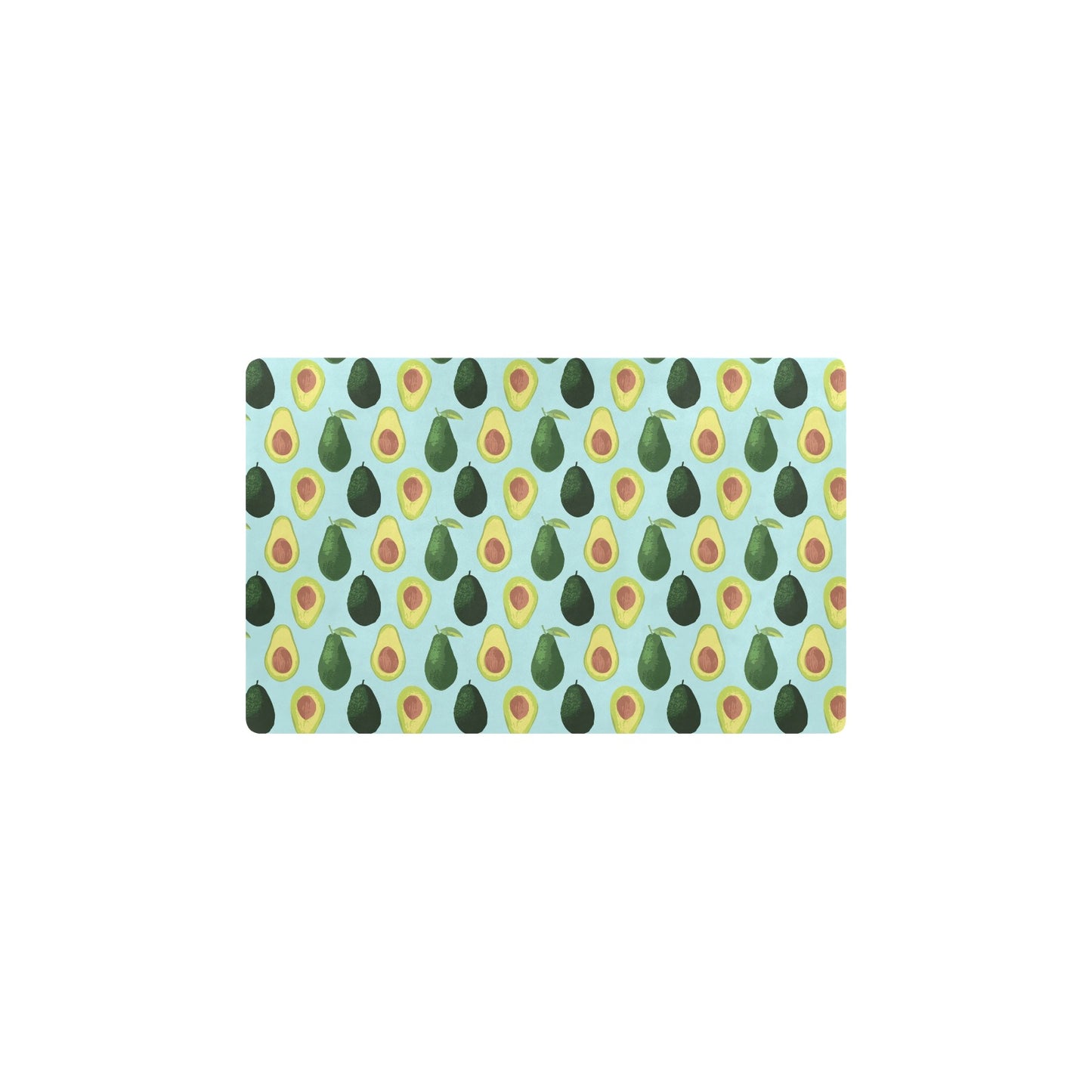 Avocado Pattern Print Design 04 Kitchen Mat