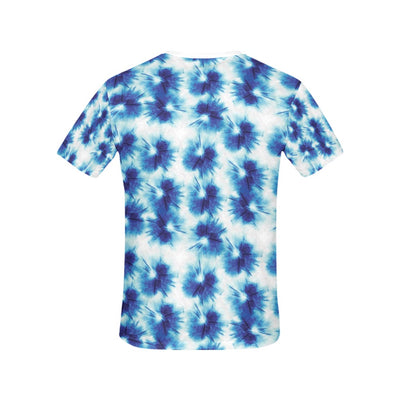 Tie Dye Blue Print Design LKS305 Women's  T-shirt