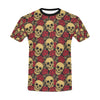 Skull And Roses Print Design LKS302 Men's All Over Print T-shirt