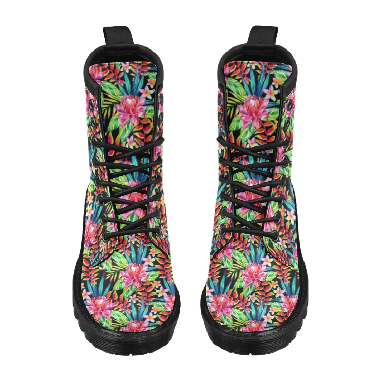 Heliconia Pattern Print Design HL02 Women's Boots