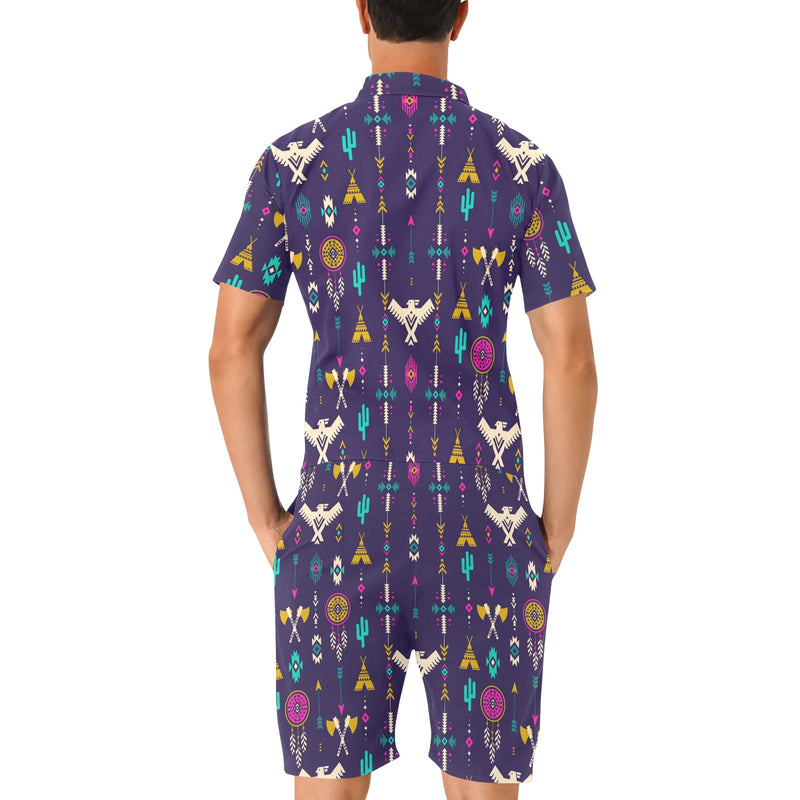 Native American Eagle Indian Pattern Men's Romper