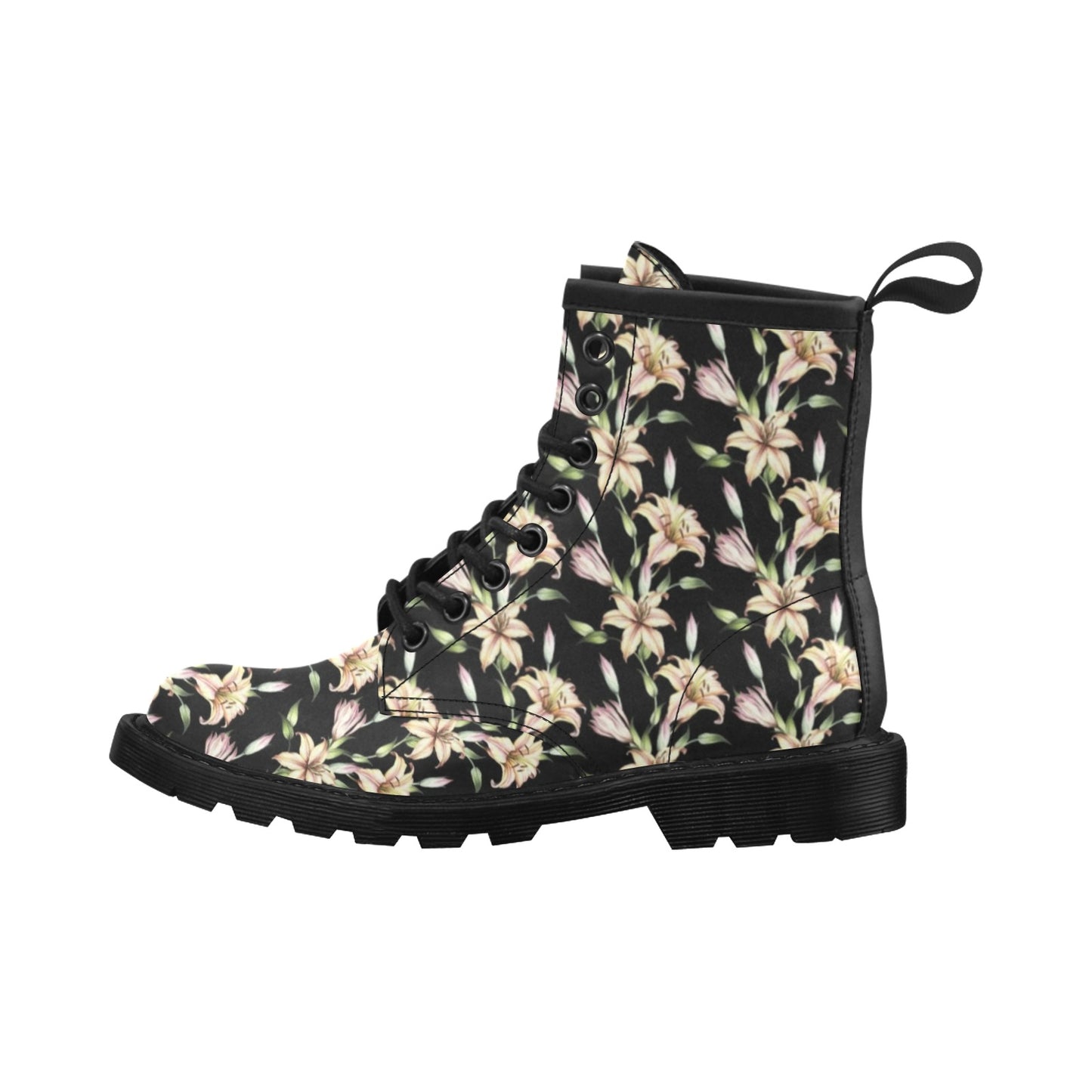Lily Pattern Print Design LY05 Women's Boots