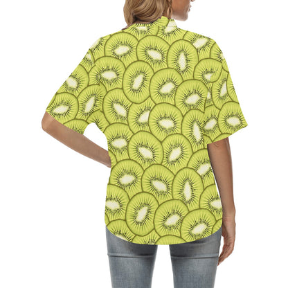 Kiwi Pattern Print Design KW07 Women's Hawaiian Shirt