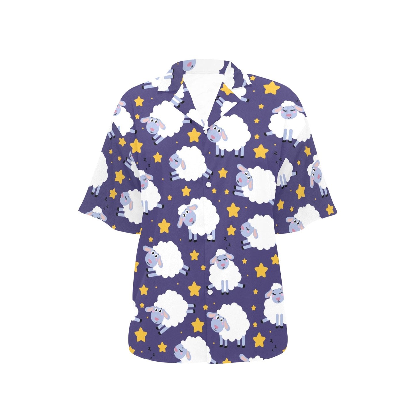 Sheep Pattern Print Design 03 Women's Hawaiian Shirt