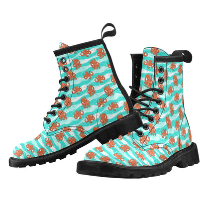 Octopus Cute Design Print Themed Women's Boots