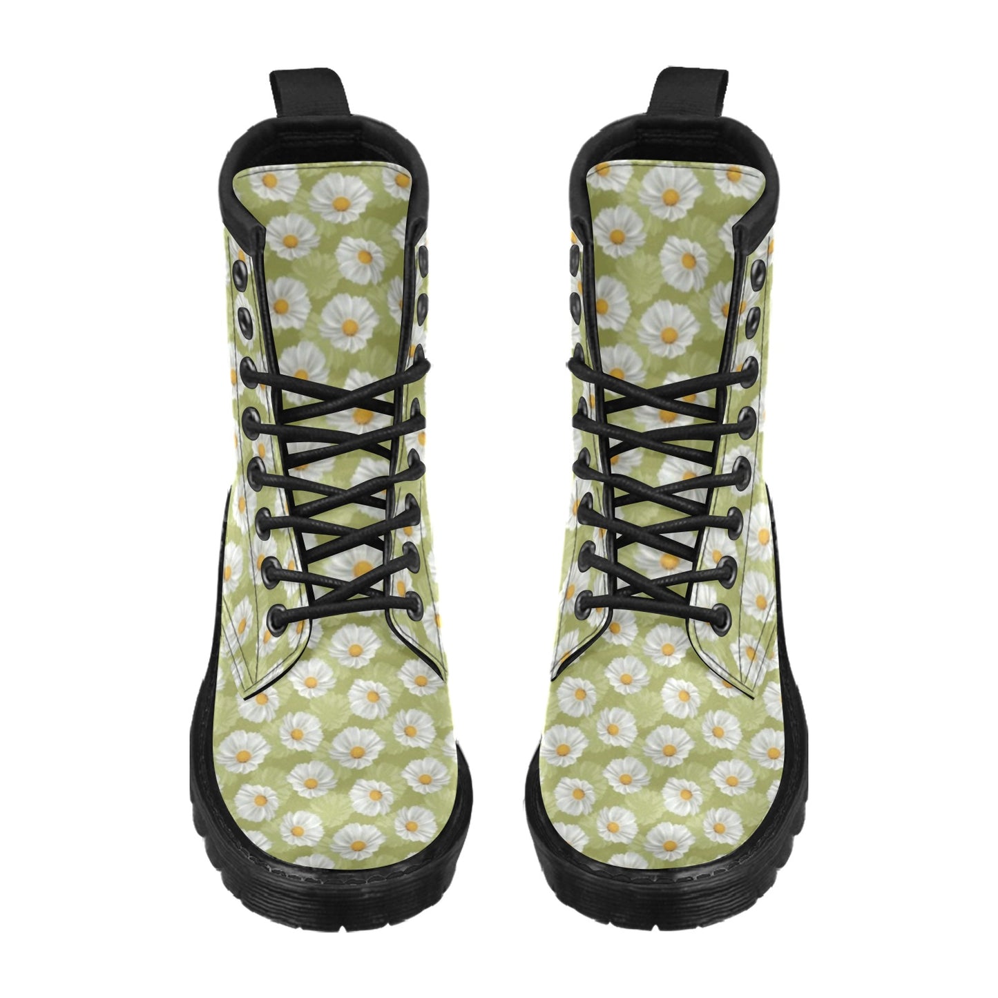 Daisy Pattern Print Design DS06 Women's Boots