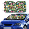 Hibiscus With Butterfly Print Design LKS305 Car front Windshield Sun Shade