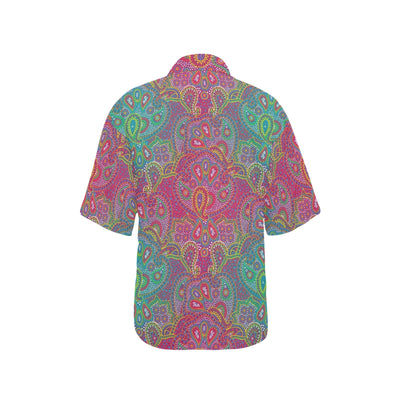 Boho Pattern Print Design 02 Women's Hawaiian Shirt