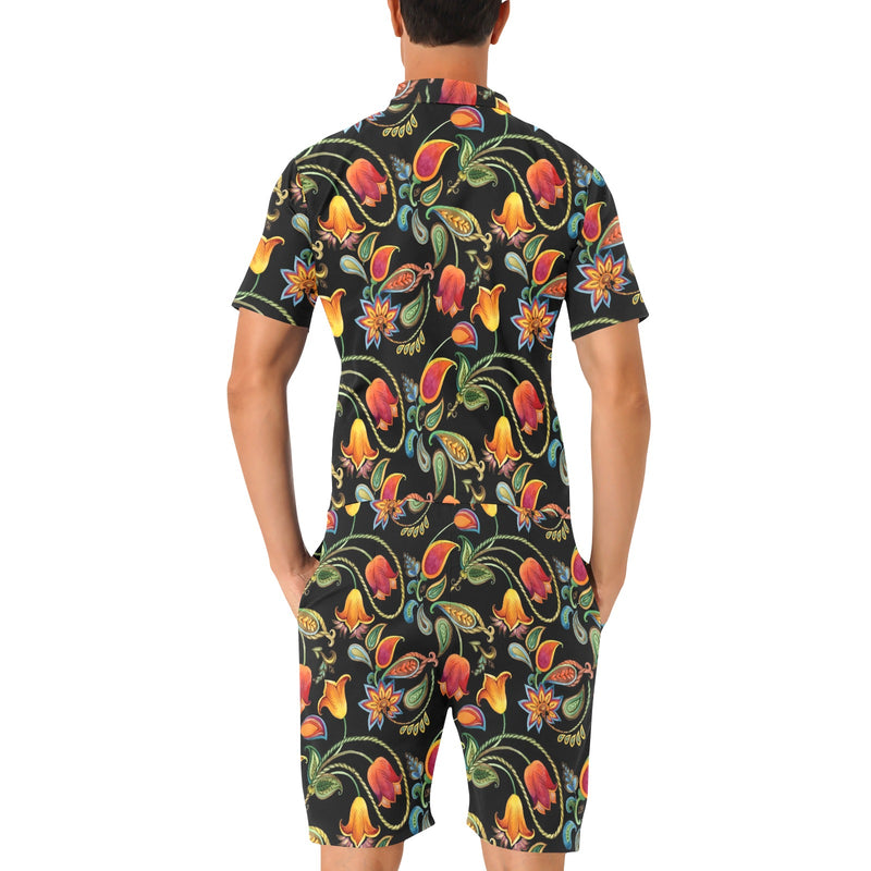 Tulip Boho Pattern Print Design TP09 Men's Romper