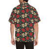 Sugar Skull Red Rose Print Design LKS301 Men's Hawaiian Shirt