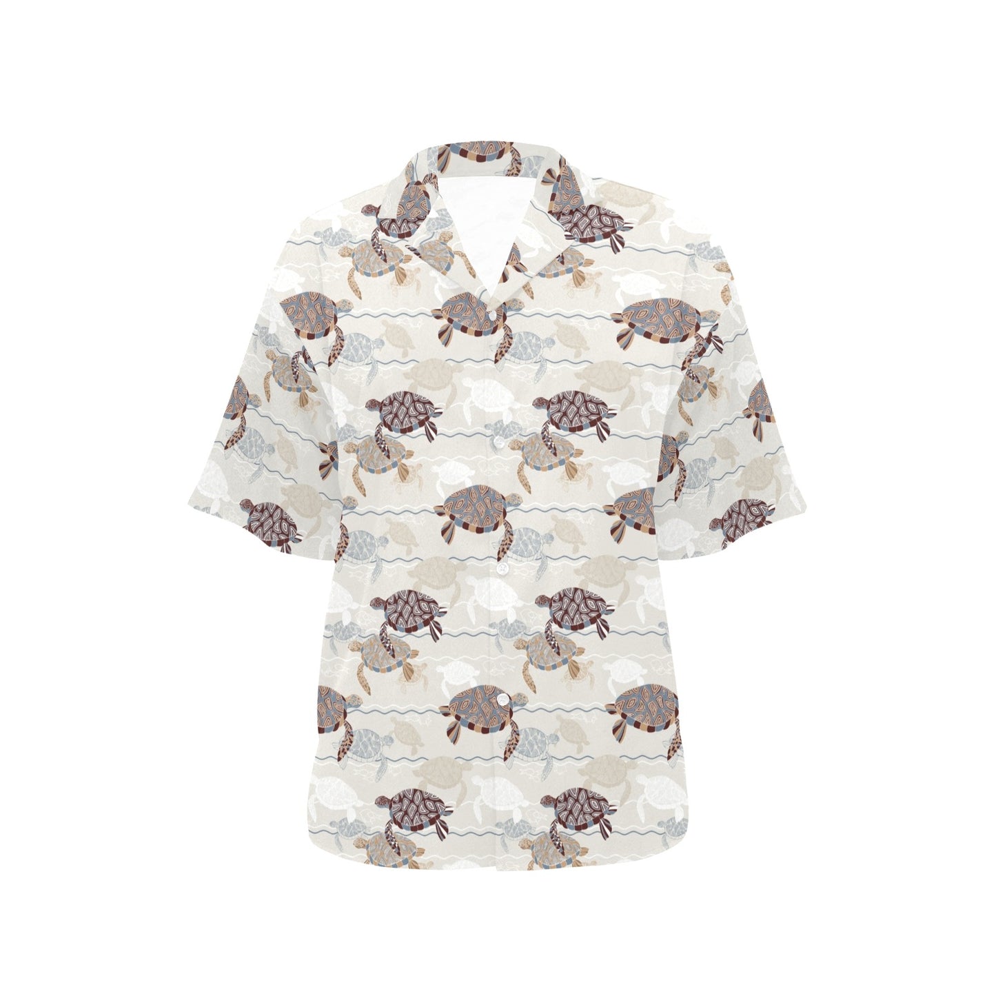 Sea Turtle Pattern Print Design T07 Women's Hawaiian Shirt
