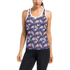 Sea Turtle With Jelly Fish Print Design LKS301 Women's Racerback Tank Top