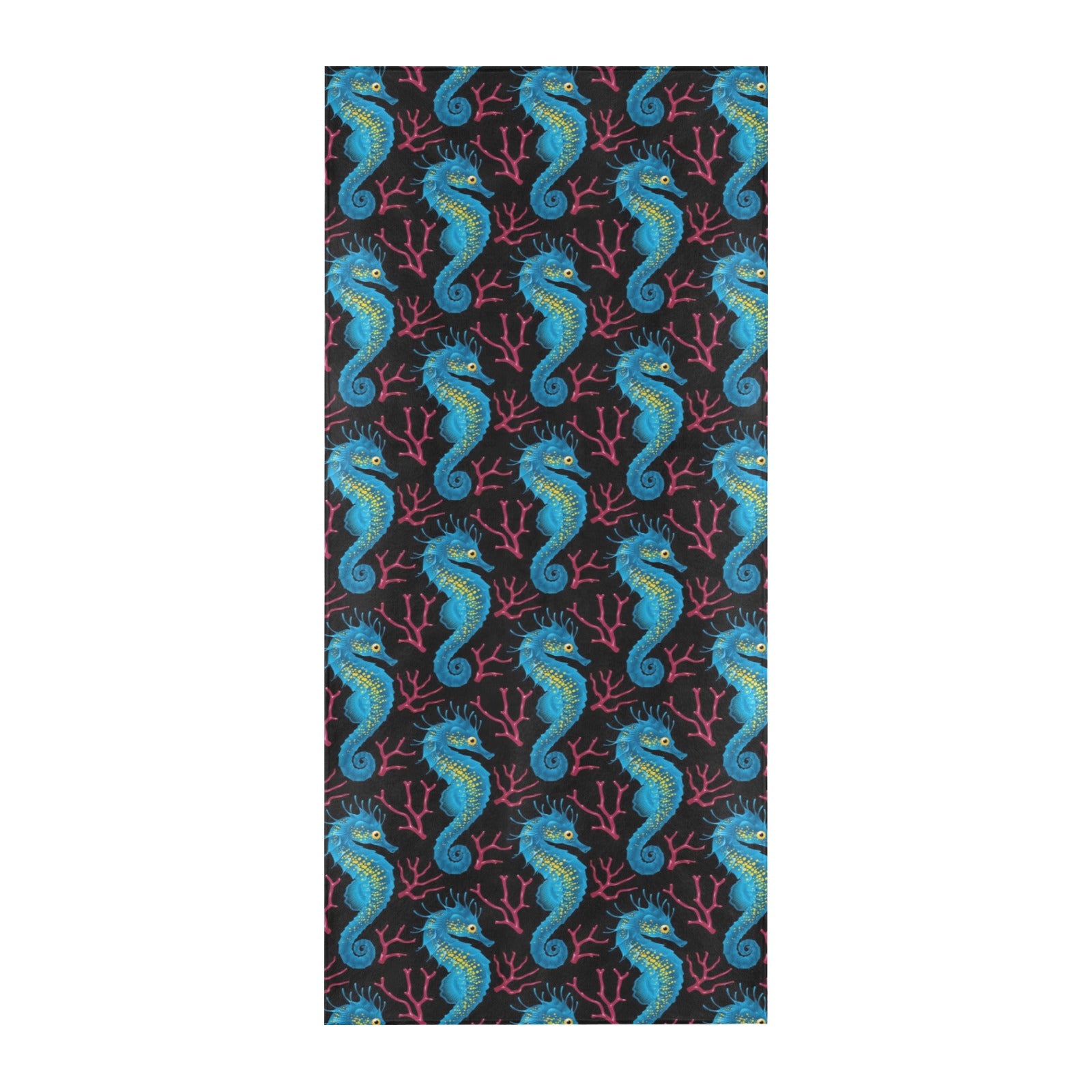 SeaHorse Print Design LKS401 Beach Towel 32" x 71"