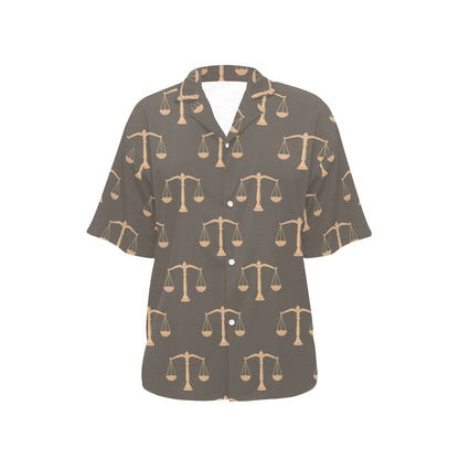 Libra Pattern Print Design 01 Women's Hawaiian Shirt