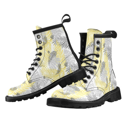 Palm Leaves Pattern Print Design PL012 Women's Boots
