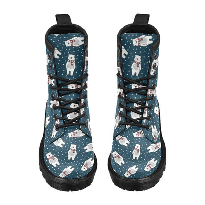 Polar Bear Pattern Print Design PB05 Women's Boots