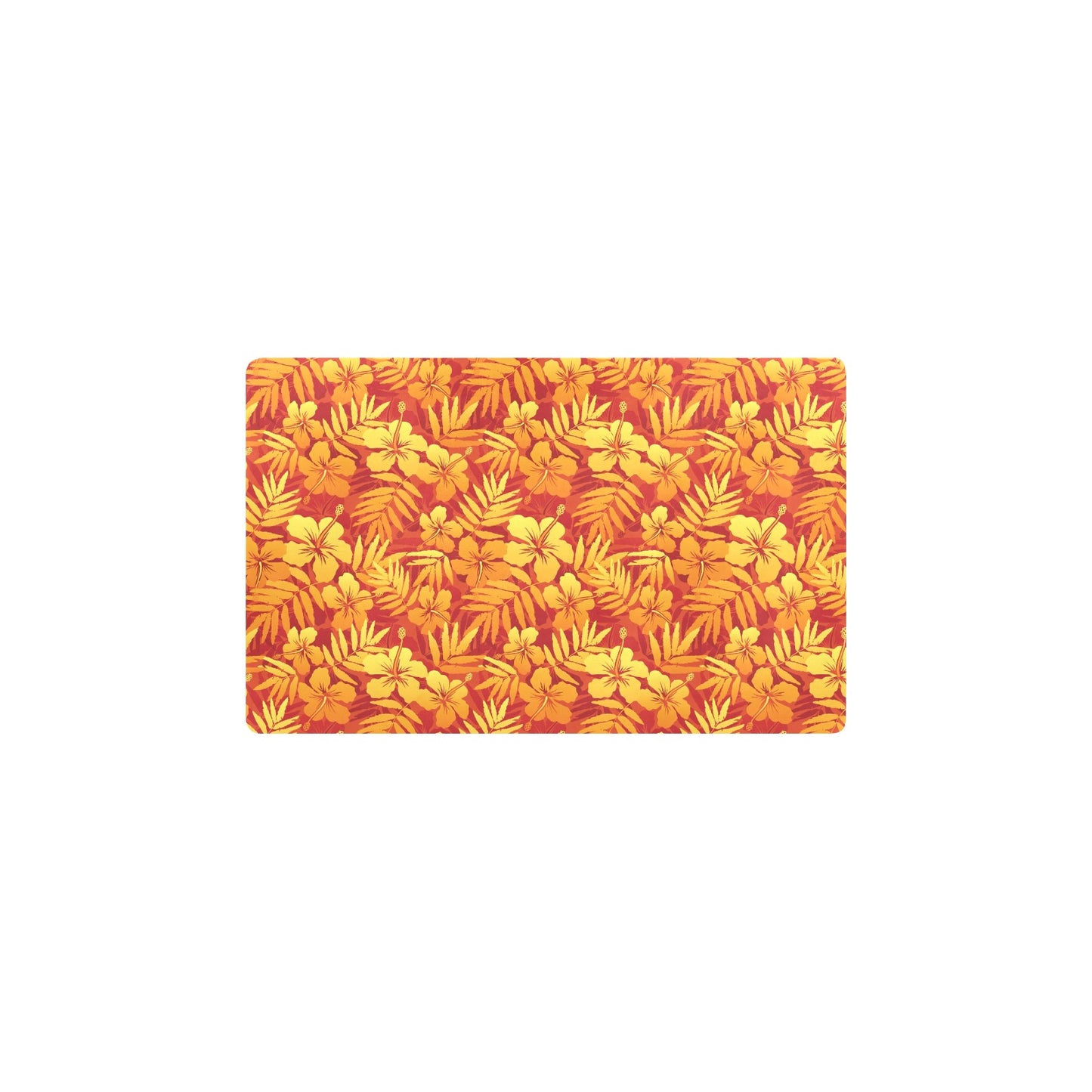 Hibiscus Summer Print Design LKS302 Kitchen Mat