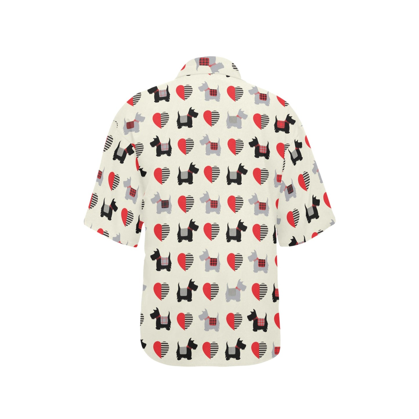 Scottish Terriers Print Design LKS3010 Women's Hawaiian Shirt
