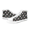 Unicorn Print Design LKS302 High Top Women's White Shoes