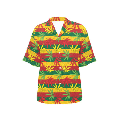 Rasta Pattern Print Design A03 Women's Hawaiian Shirt