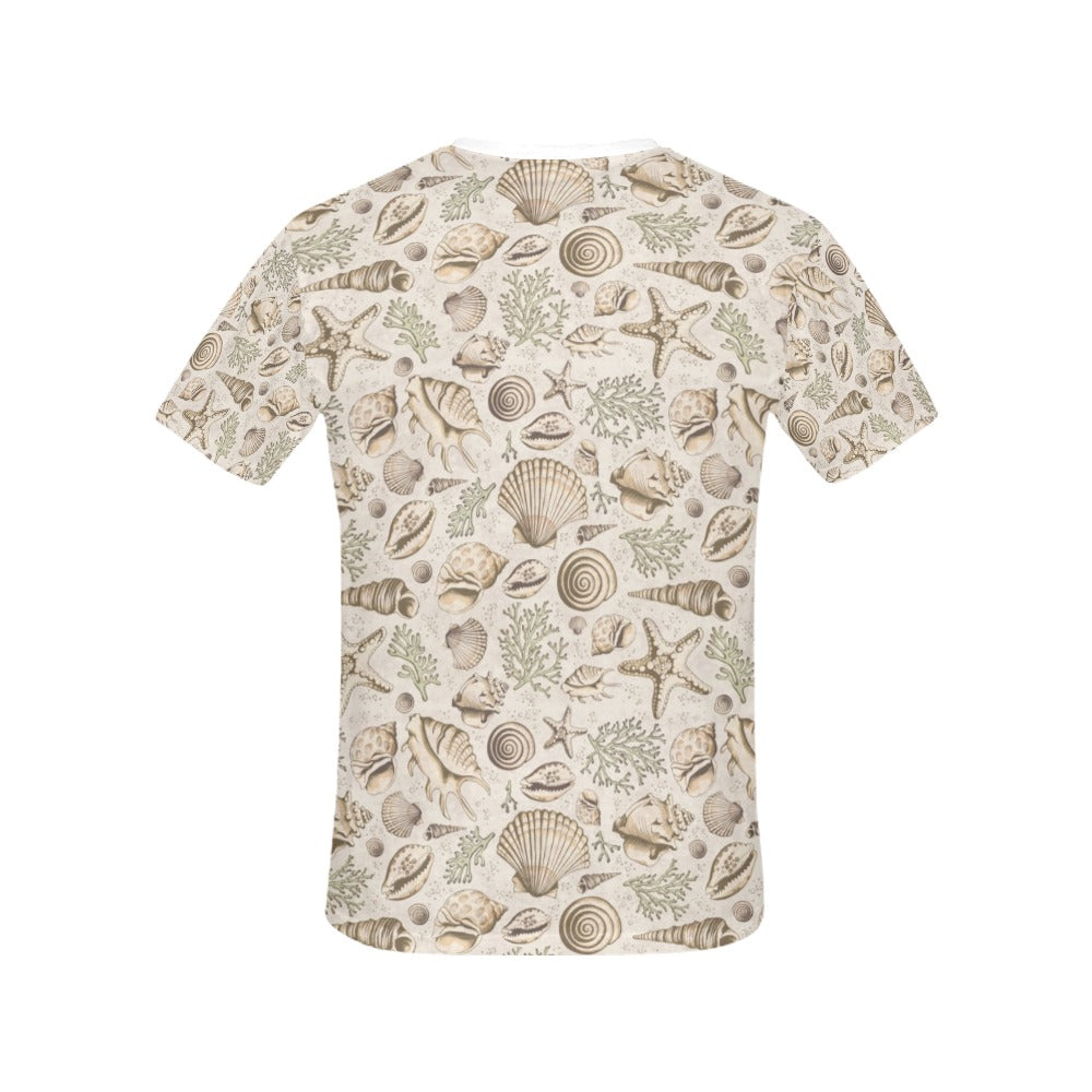 Seashell Print Design LKS304 Women's  T-shirt