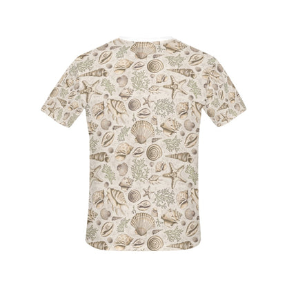 Seashell Print Design LKS304 Women's  T-shirt