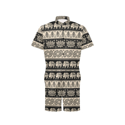 Elephant Hansa Lotus Pattern Men's Romper