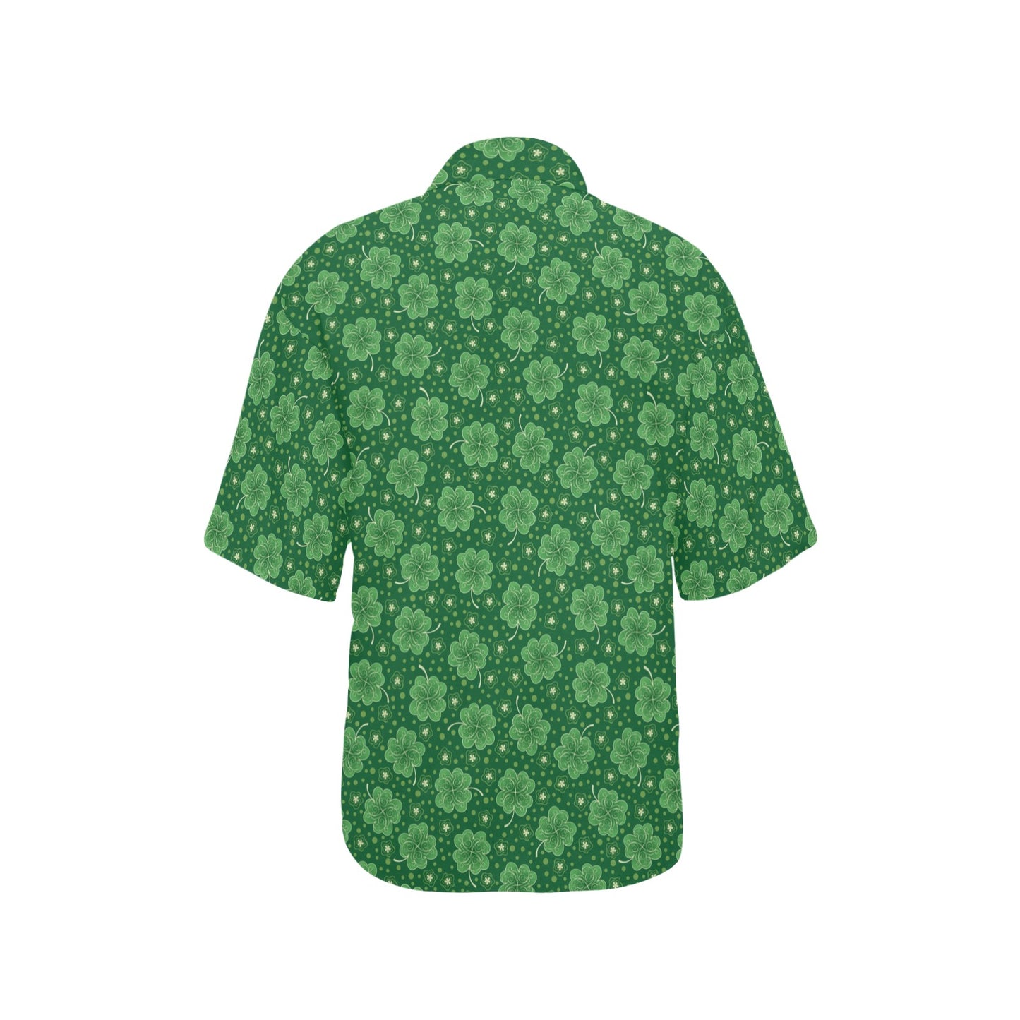 Shamrock Design Print Women's Hawaiian Shirt